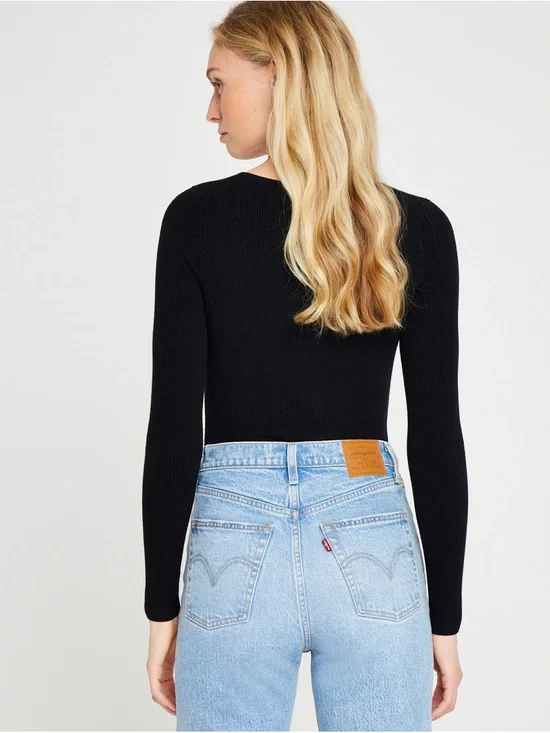 Club Monaco Shrug Neck Rib Sweater Size Large - Picture 2 of 8